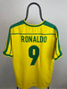 Ronaldo Nazario Brasilien 98/00 hjemmebanetrøje - XL