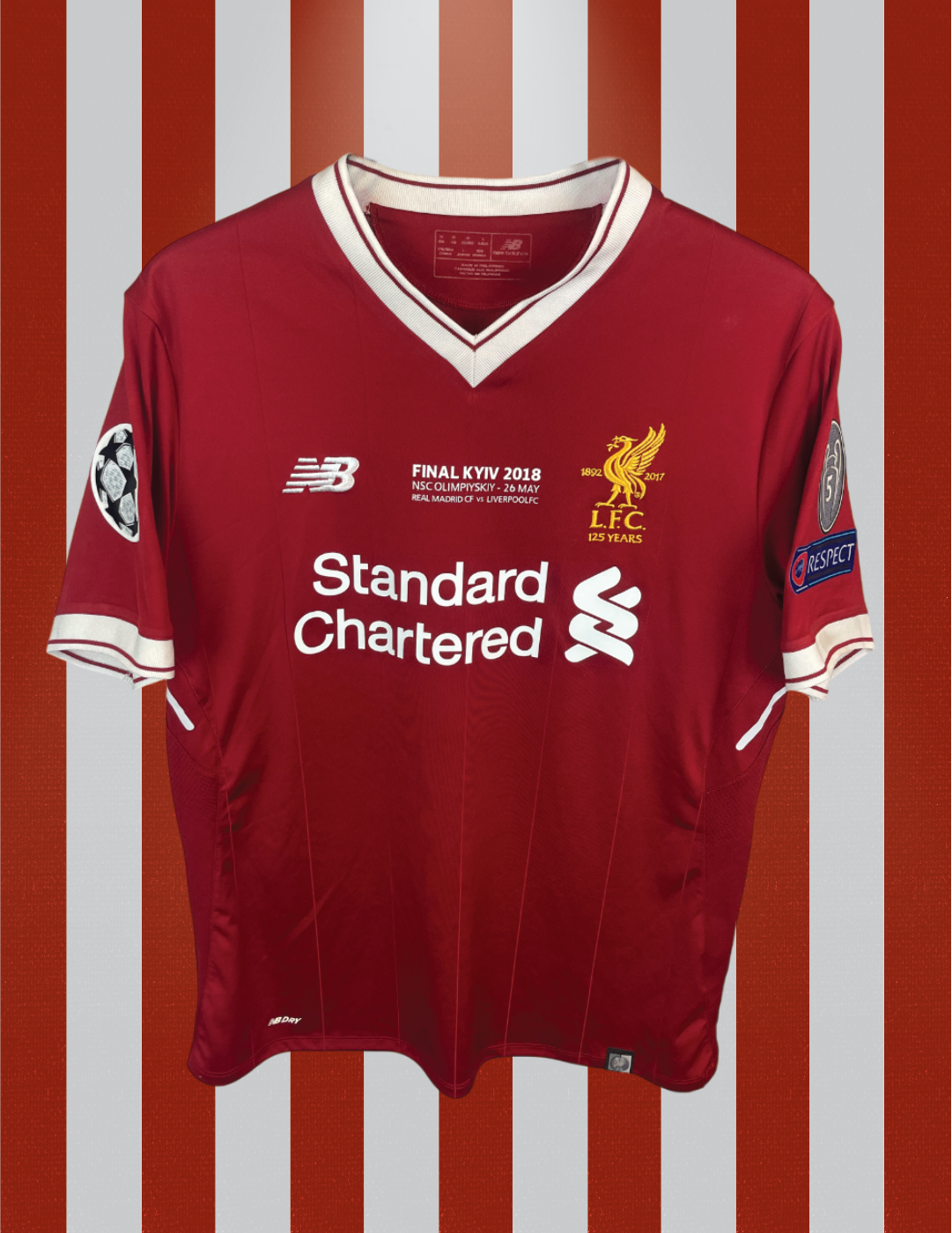 Mohammed Salah Liverpool 17/18 hjemmebanetrøje FINALETRYK - M