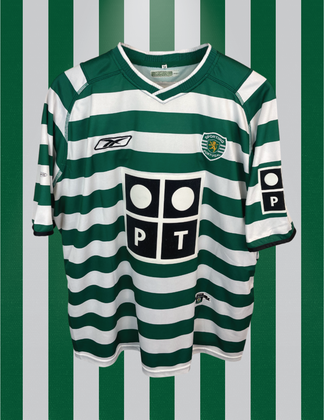 Cristiano Ronaldo Sporting Lissabon 03/04 hjemmebanetrøje - XL