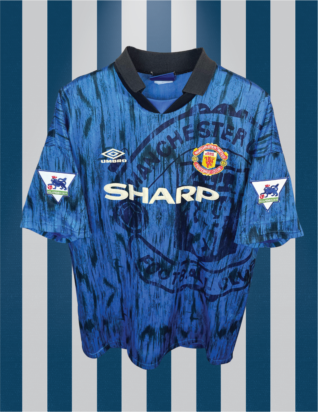 Eric Cantona Manchester United 92/93 udebanetrøje - XL