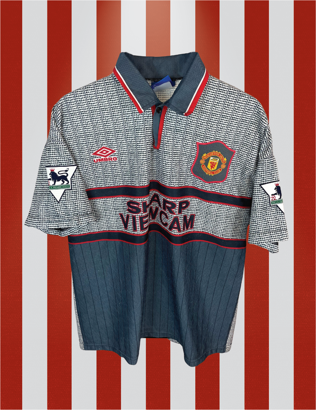 David Beckham Manchester United 94/96 udebanetrøje - L