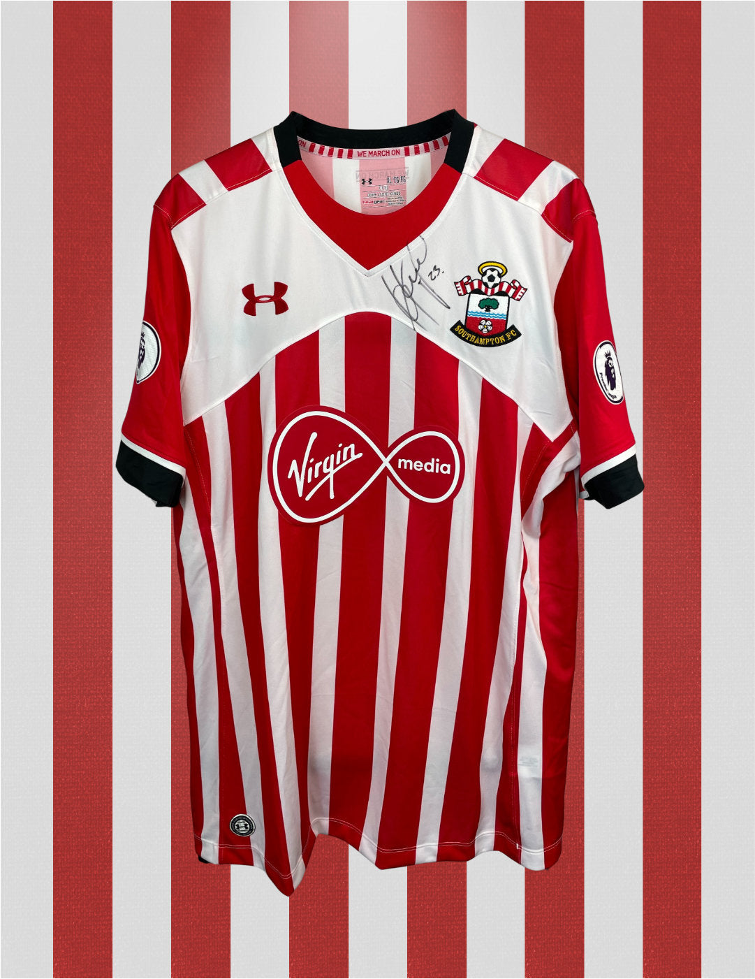 Pierre Emil Højbjerg Southampton 16/17 SIGNERET hjemmebanetrøje - XL