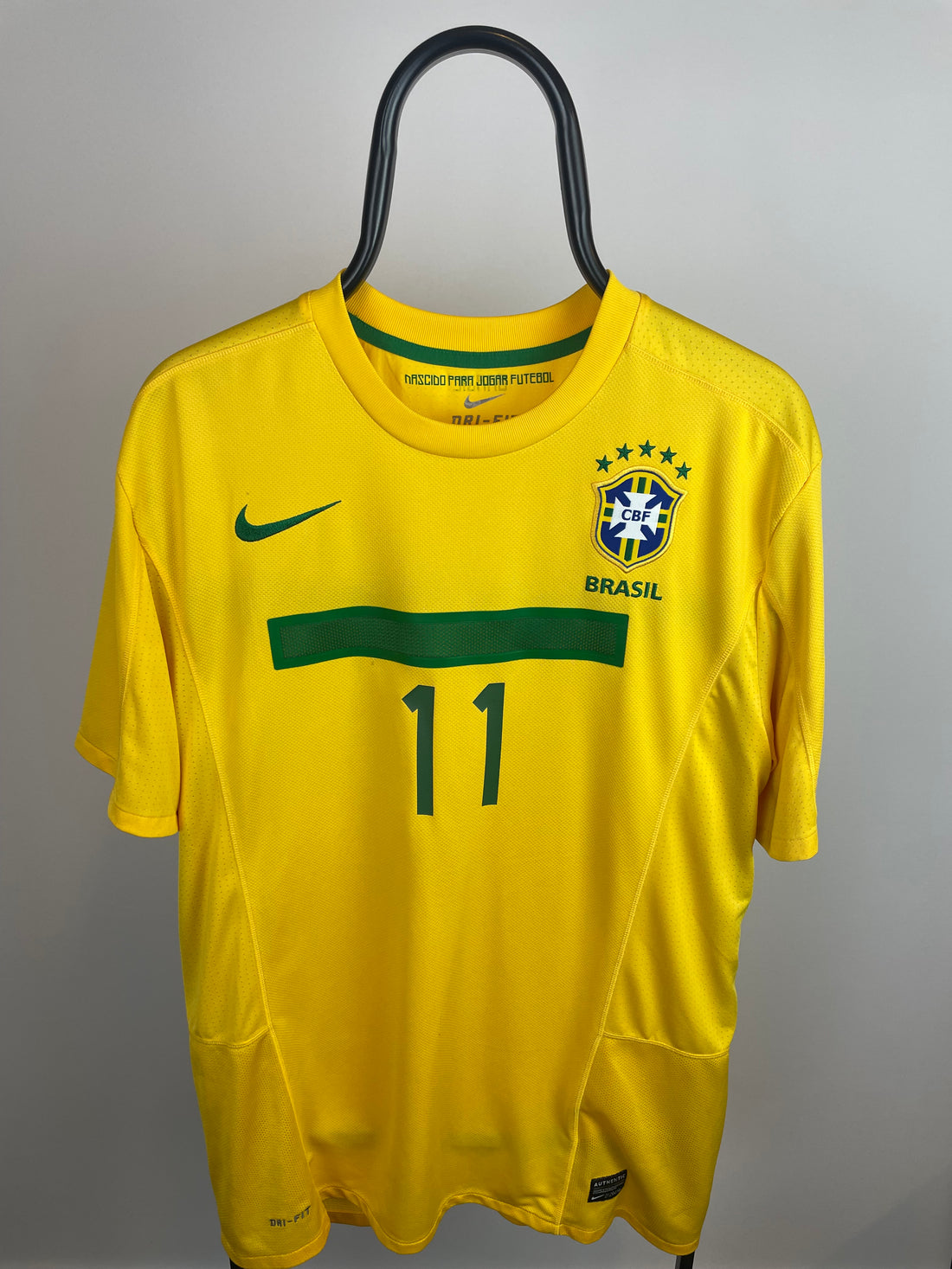 Neymar Brasilien 11/12 hjemmebanetrøje - XL