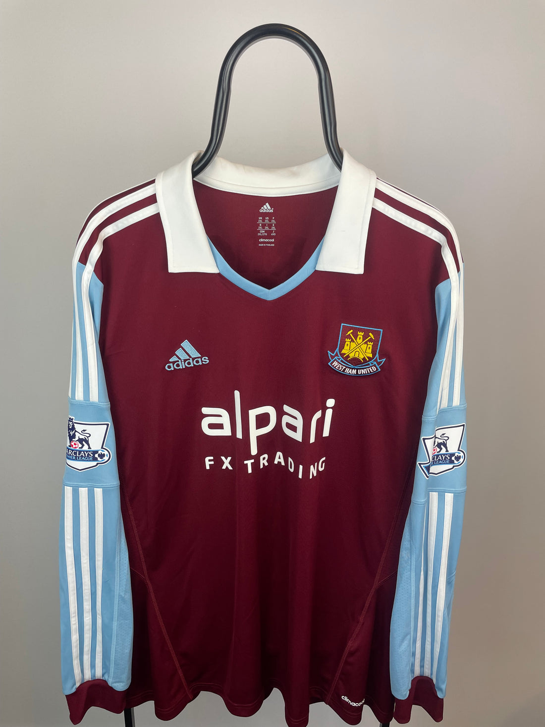 Andy Carroll West Ham United 13/14 langærmet hjemmebanetrøje - XXL