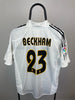 David Beckham Real Madrid 04/05 hjemmebanetrøje - M