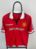 Manchester United 98/00 hjemmebanetrøje - Børne XL