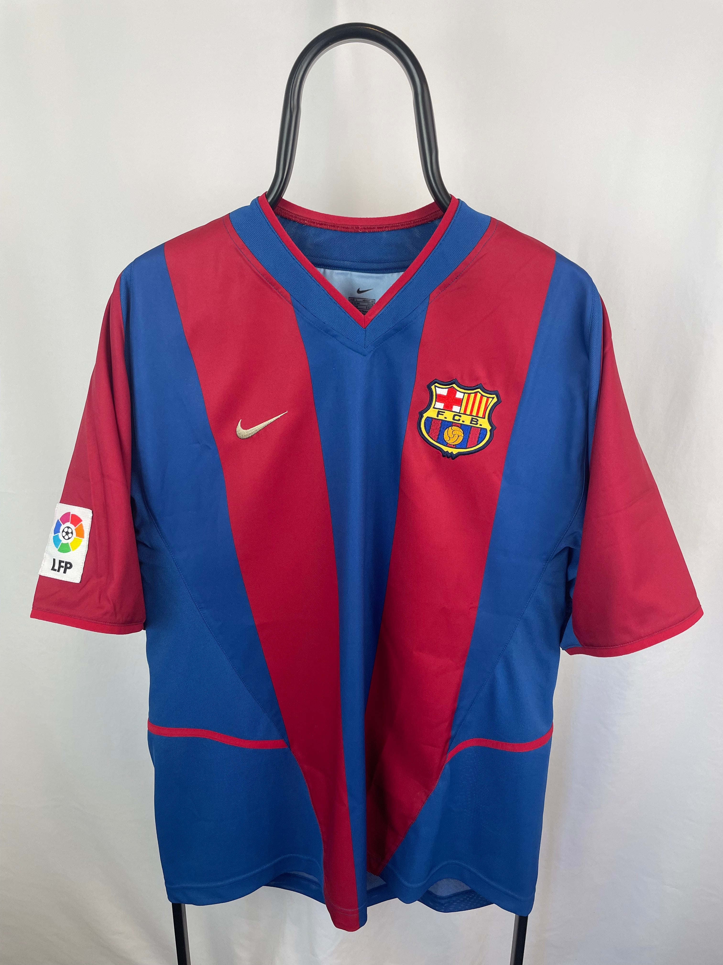 Gaizka Mendieta Barcelona 02/03 hjemmebanetrøje - L