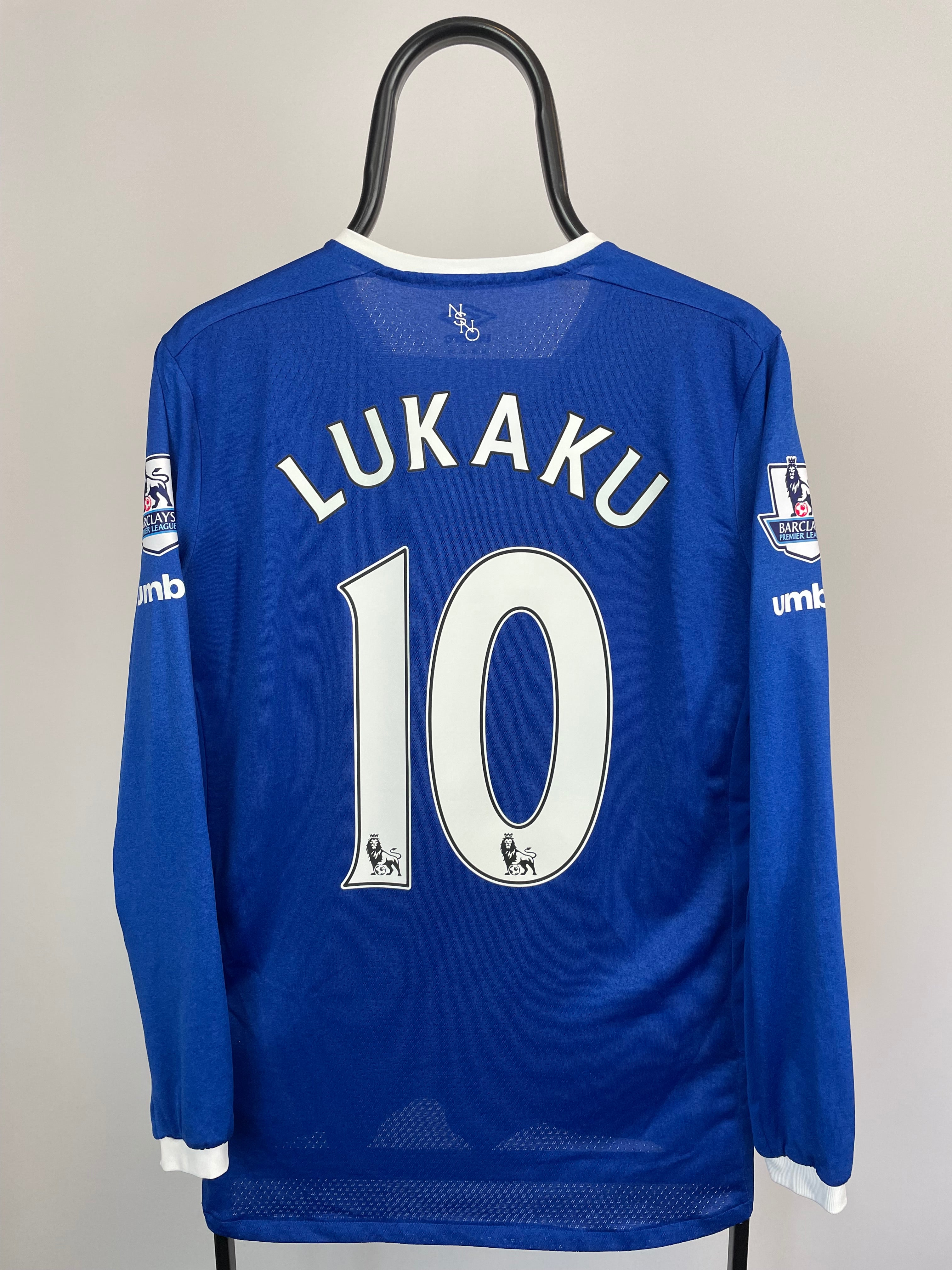 Romelu Lukaku Everton 15/16 langærmet hjemmebanetrøje - M