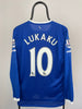 Romelu Lukaku Everton 15/16 langærmet hjemmebanetrøje - M