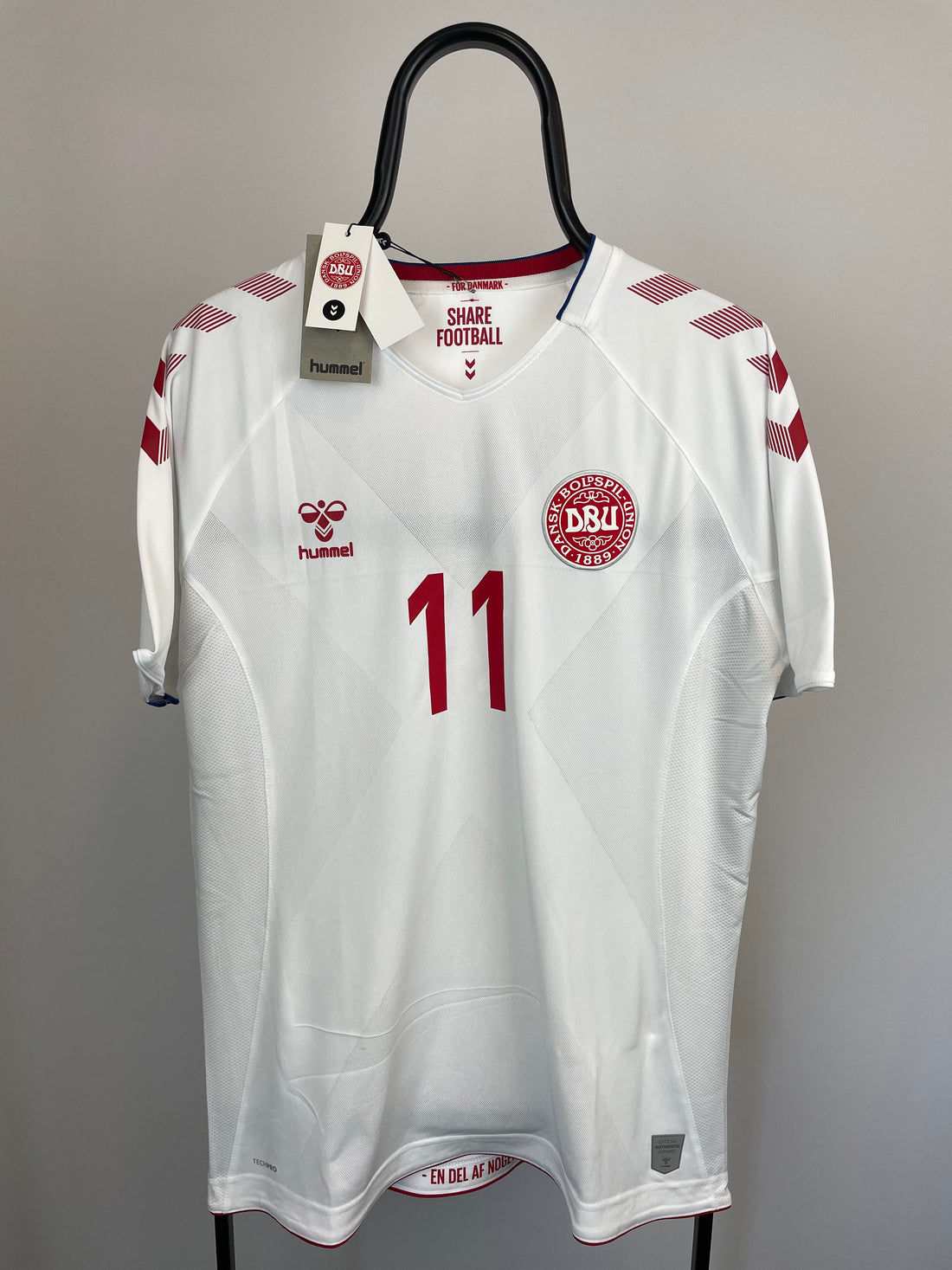 Nicklas Bendtner Danmark 17/18 udebanetrøje - XL