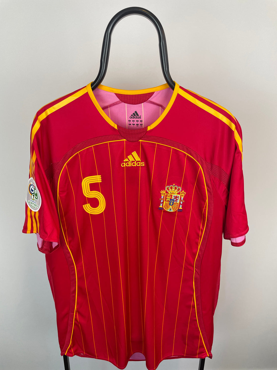 Carles Puyol Spanien 06/08 hjemmebanetrøje - L