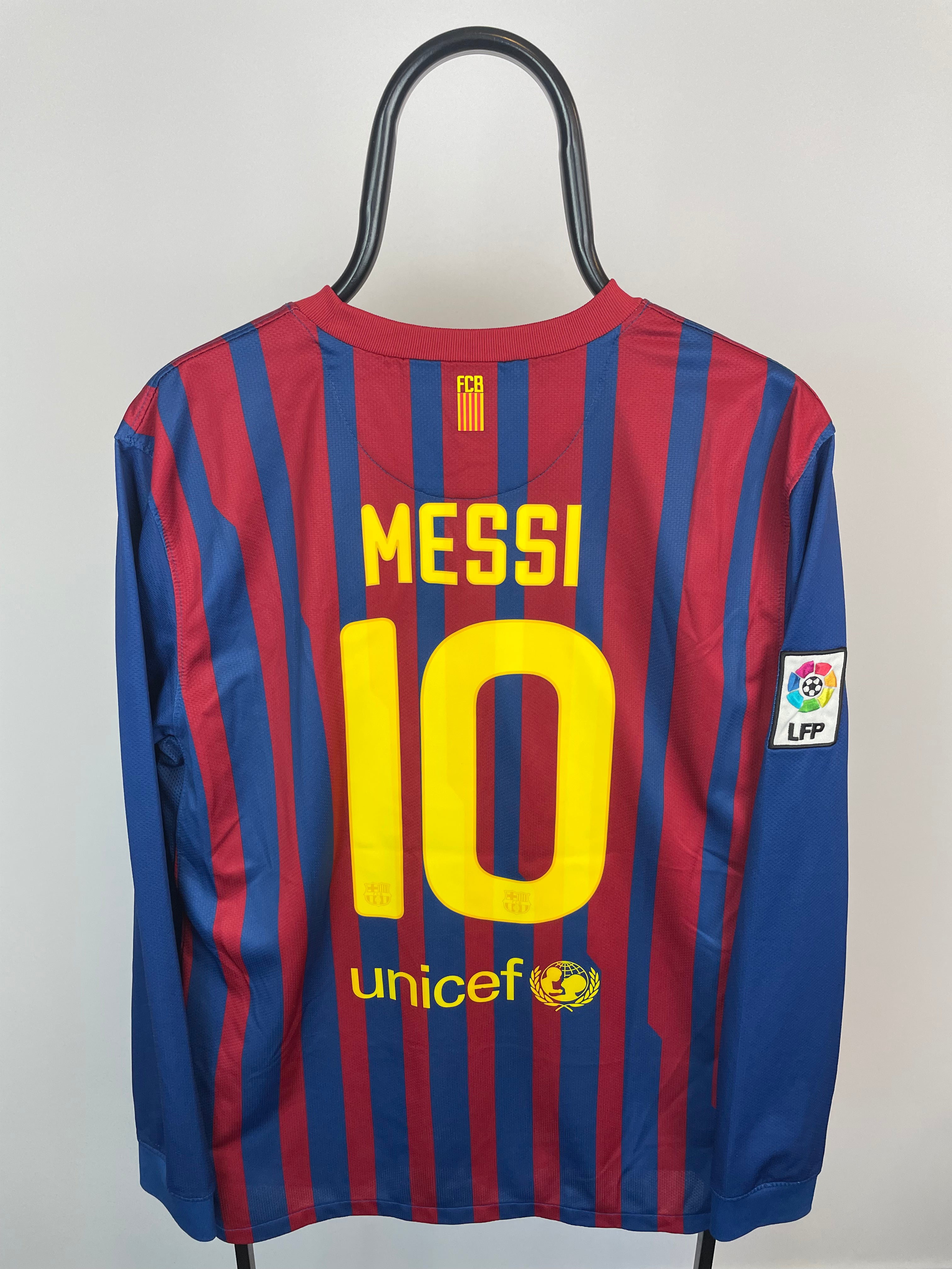 Lionel Messi FC Barcelona 11/12 langærmet hjemmebanetrøje - L