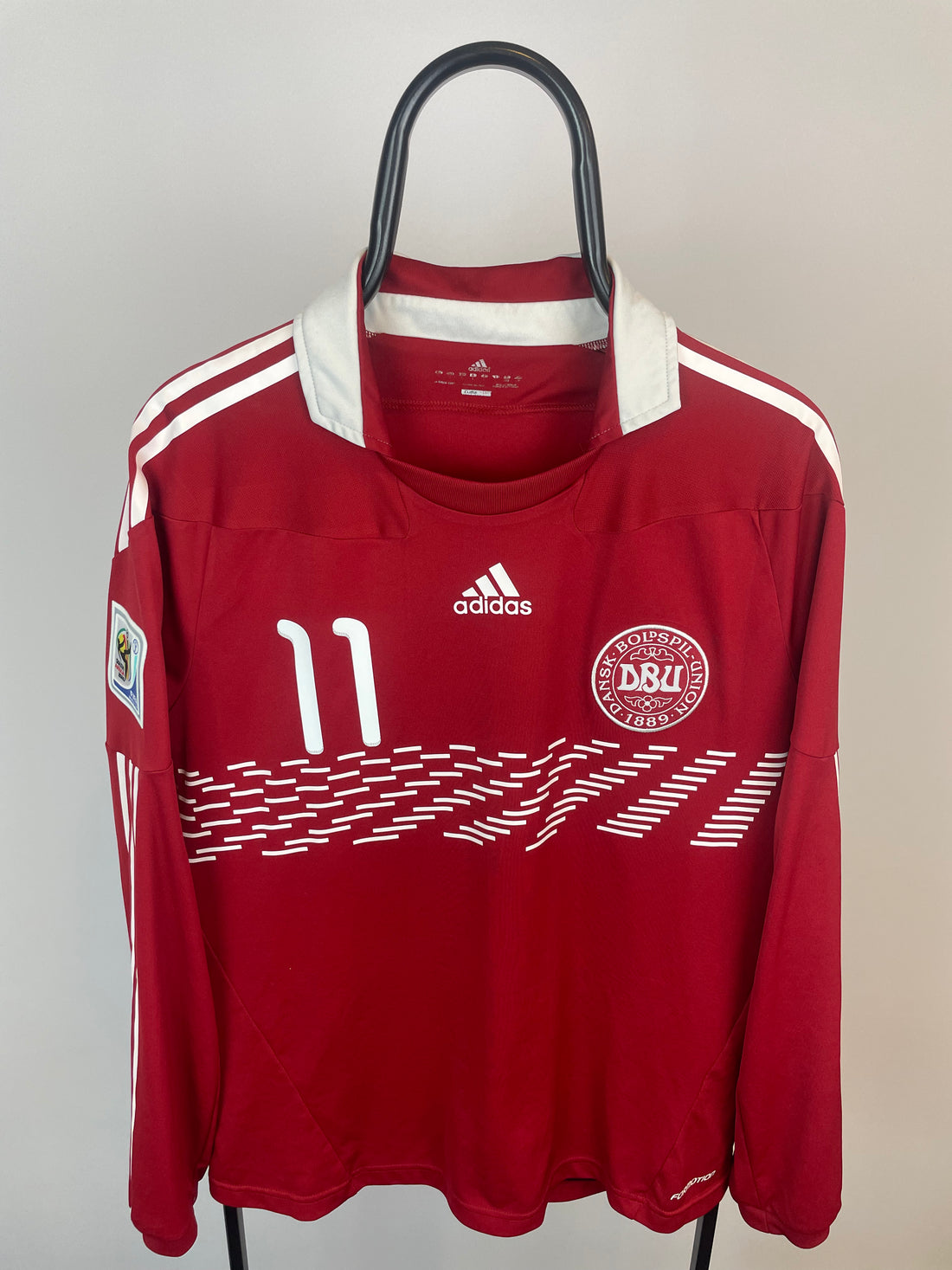 Nicklas Bendtner Danmark 10/12 langærmet hjemmebanetrøje Formotion - L