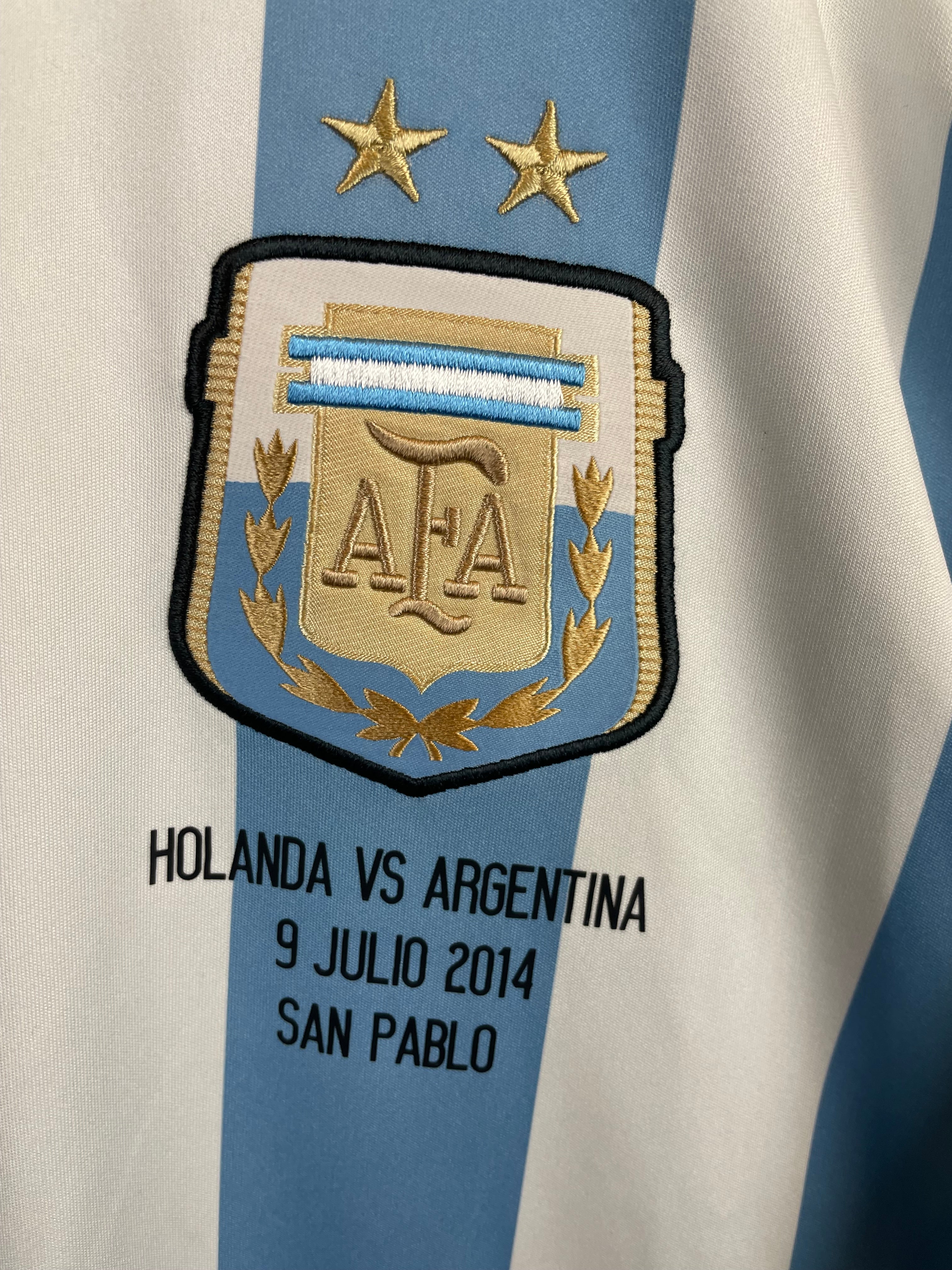 Lionel Messi Argentina 14/15 hjemmebanetrøje KAMPDETALJER - L