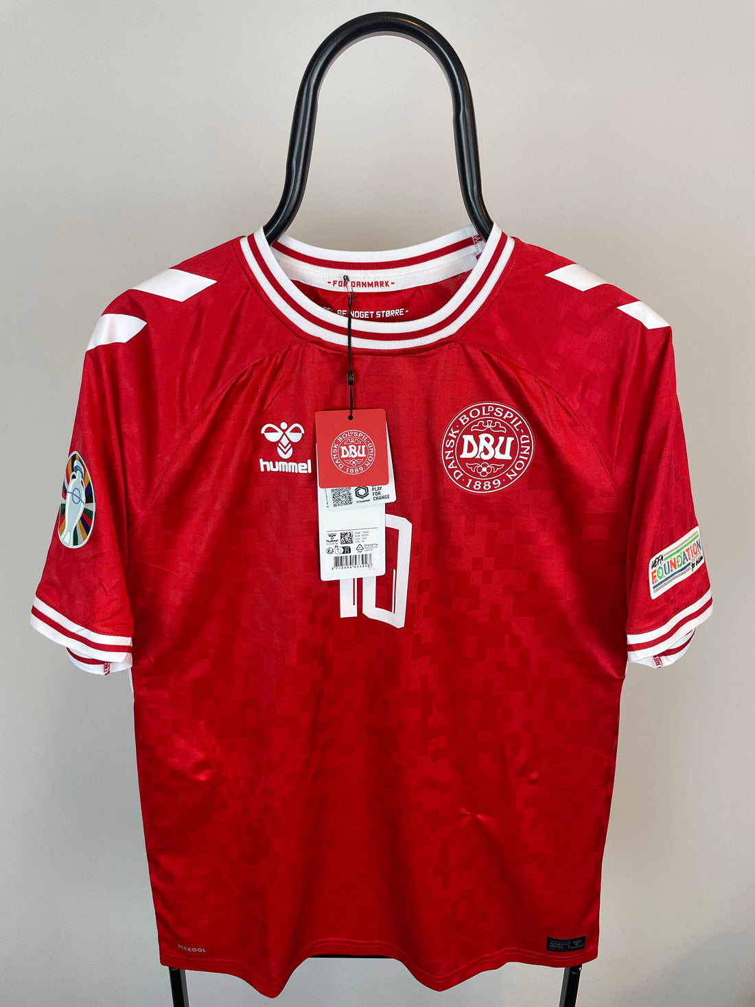 Christian Eriksen Danmark 23/24 SIGNERET hjemmebanetrøje - M