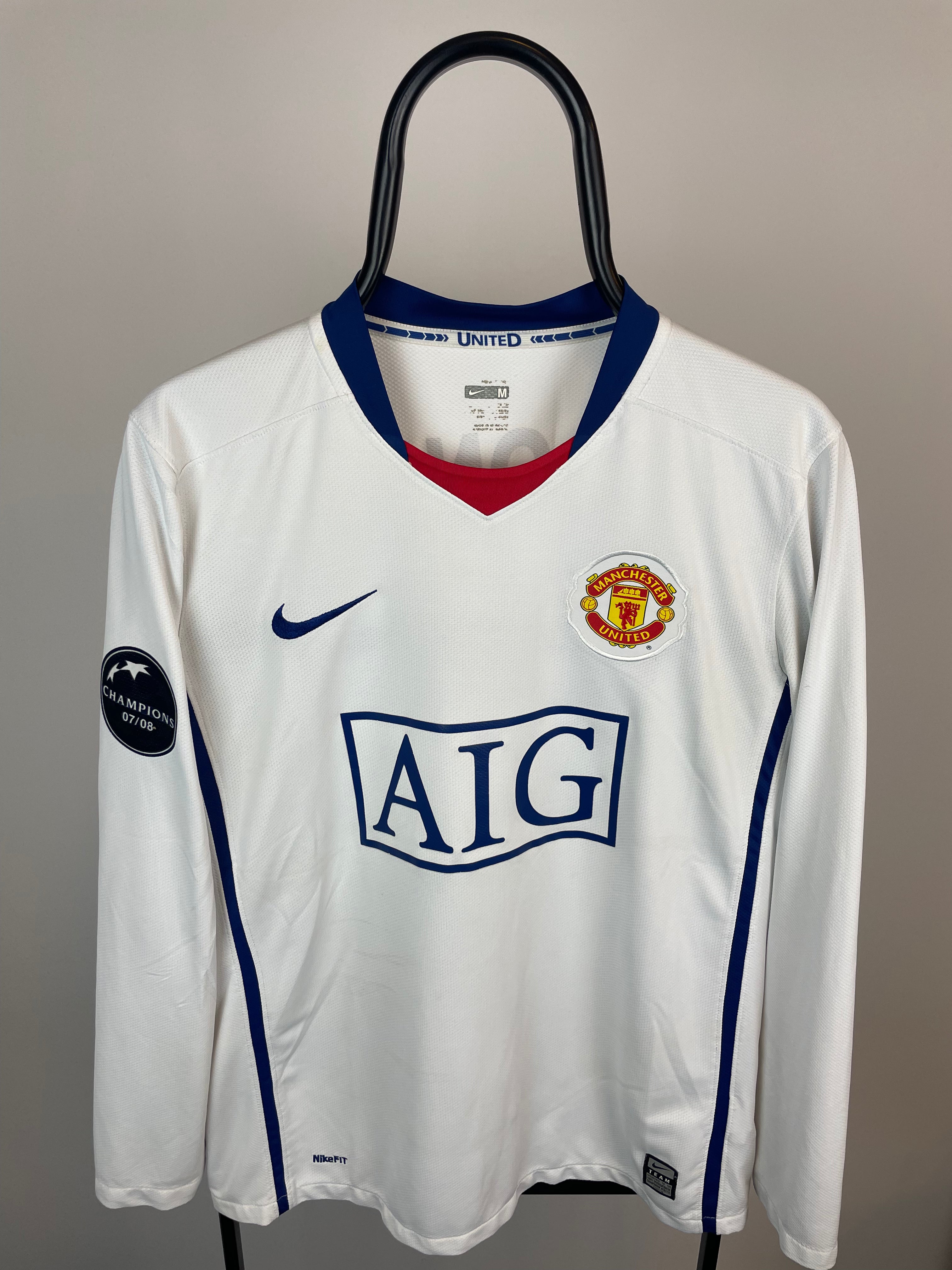 Wayne Rooney Manchester United 08/09 langærmet udebanetrøje - M