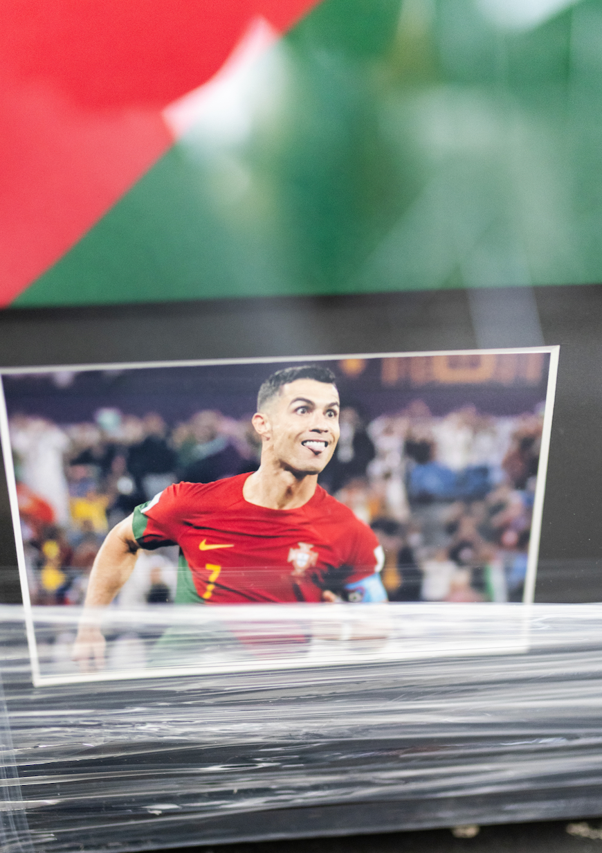 Cristiano Ronaldo Portugal 22/23 SIGNERET hjemmebanetrøje - L