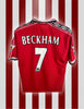 David Beckham Manchester United 98/00 hjemmebanetrøje - L