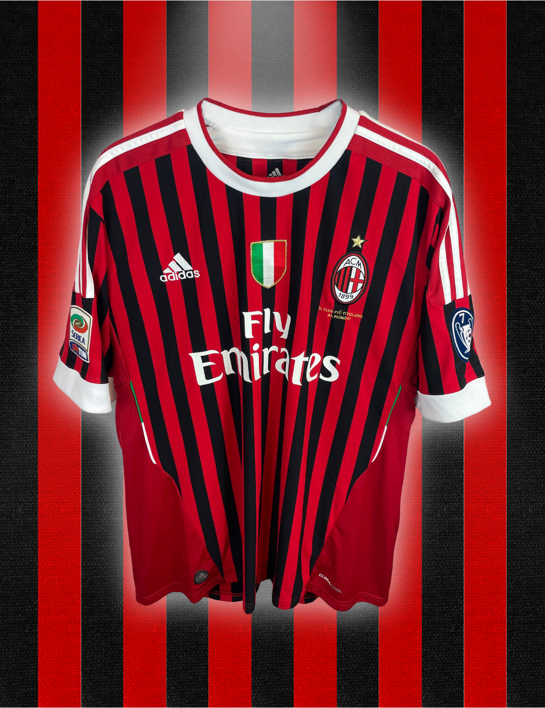 Zlatan Ibrahimovic AC Milan SIGNERET 11/12 hjemmebanetrøje - L