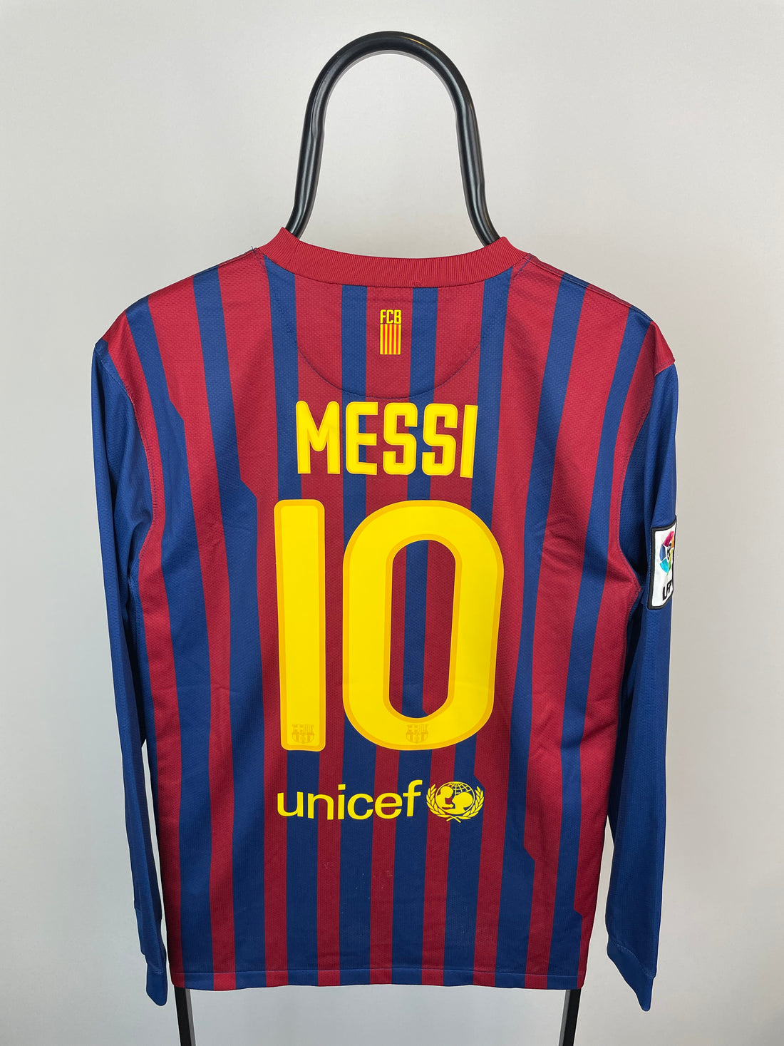 Lionel Messi FC Barcelona 11/12 langærmet hjemmebanetrøje - M