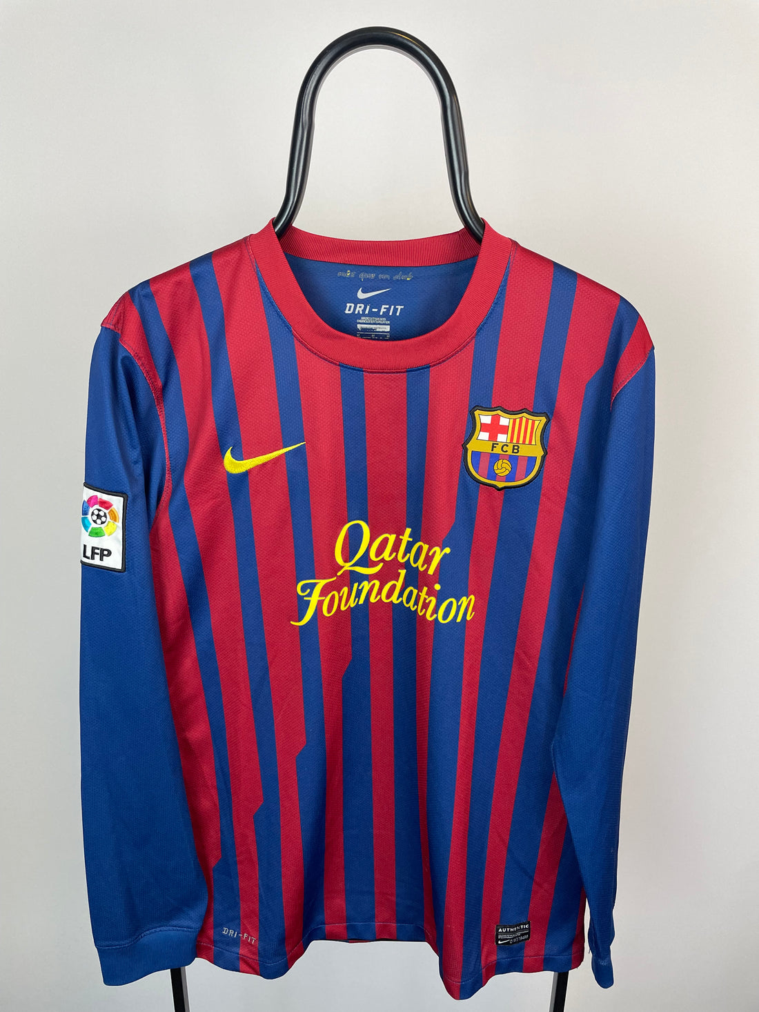 Lionel Messi FC Barcelona 11/12 langærmet hjemmebanetrøje - M