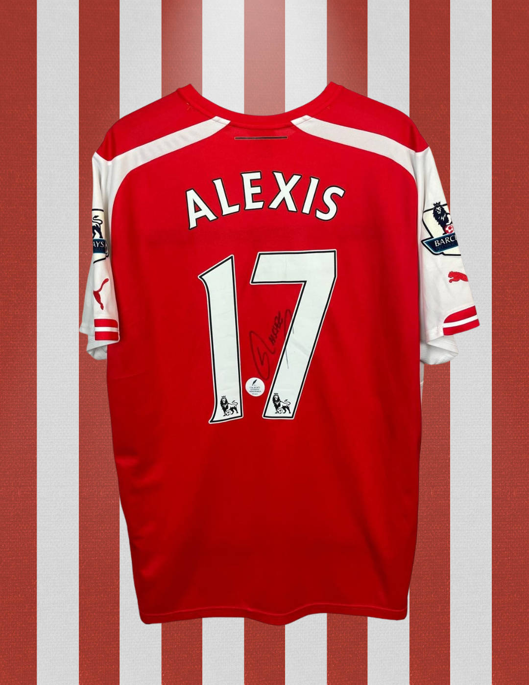 Alexis Sanchez Arsenal 14/15 SIGNERET hjemmebanetrøje - XXL