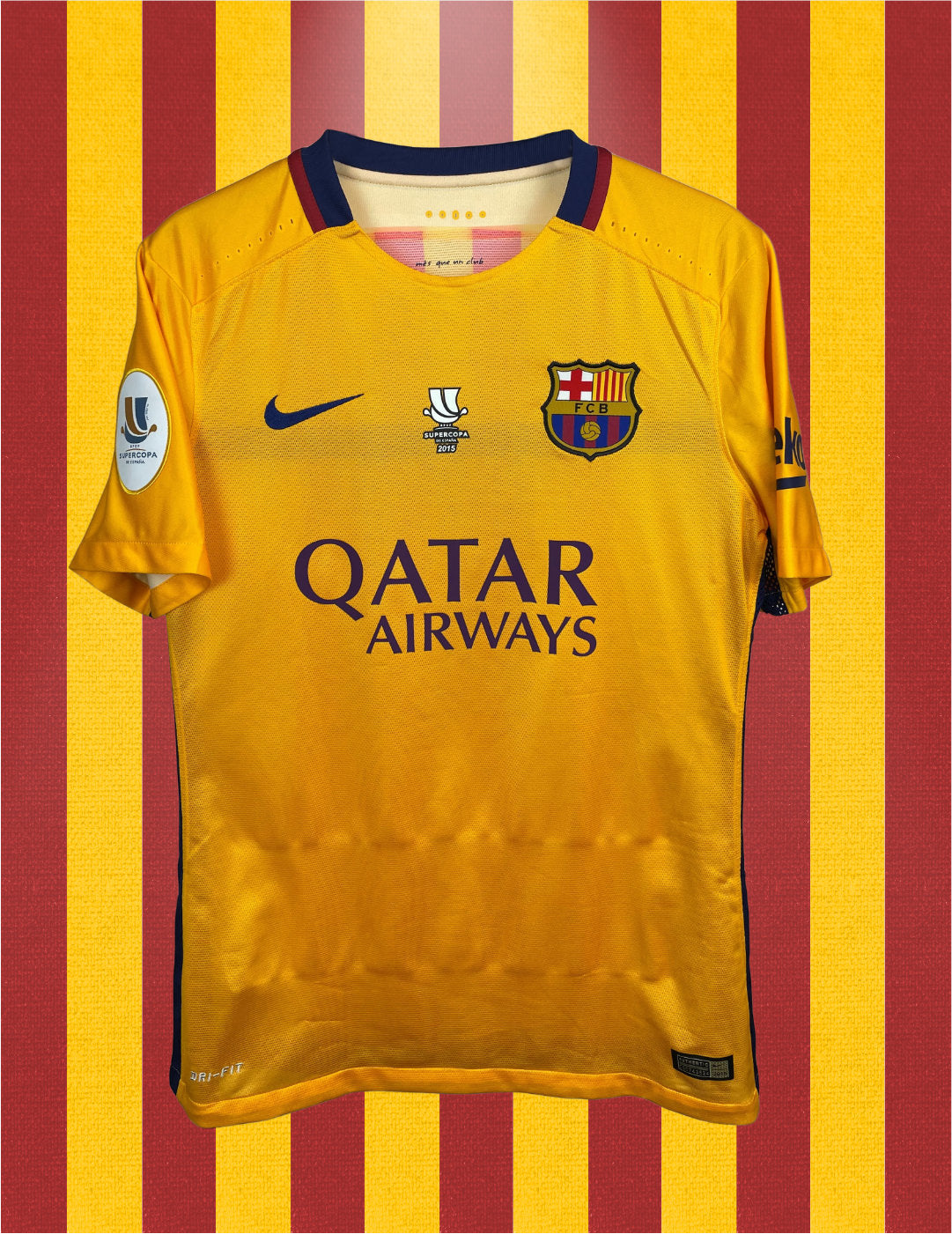 Lionel Messi Barcelona 15/16 MATCH ISSUE SIGNERET udebanetrøje - M