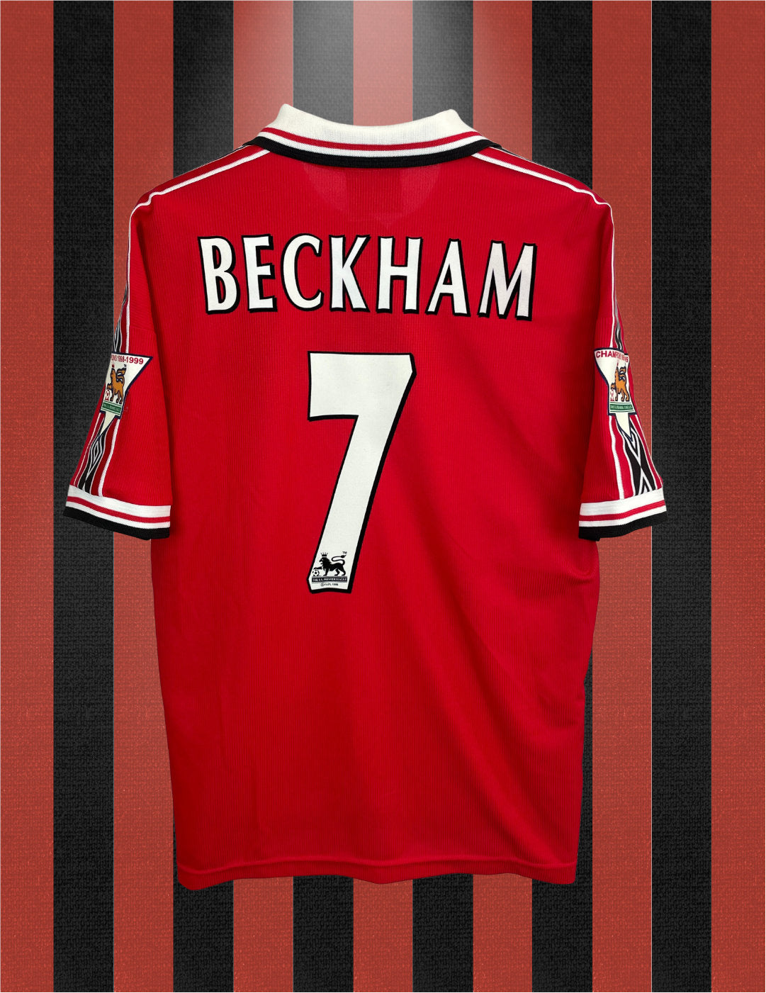 David Beckham Manchester United 98/00 hjemmebanetrøje - L