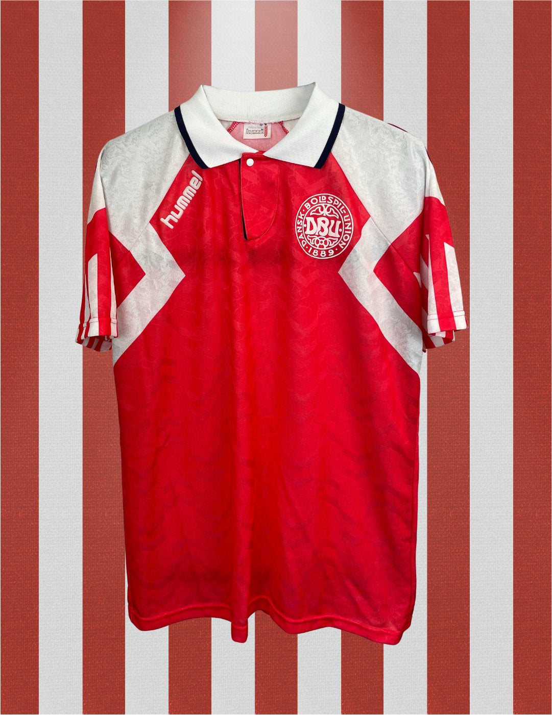 Danmark 91/92 hjemmebanetrøje - XL