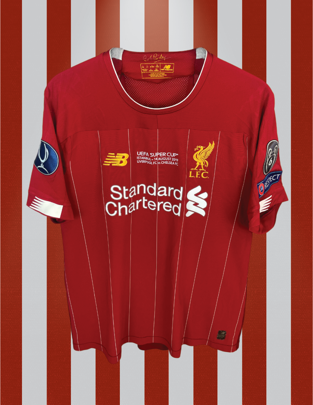 Roberto Firmino Liverpool 19/20 hjemmebanetrøje FINALETRYK - L