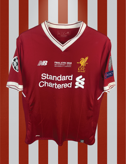 Mohammed Salah Liverpool 17/18 hjemmebanetrøje FINALETRYK - M