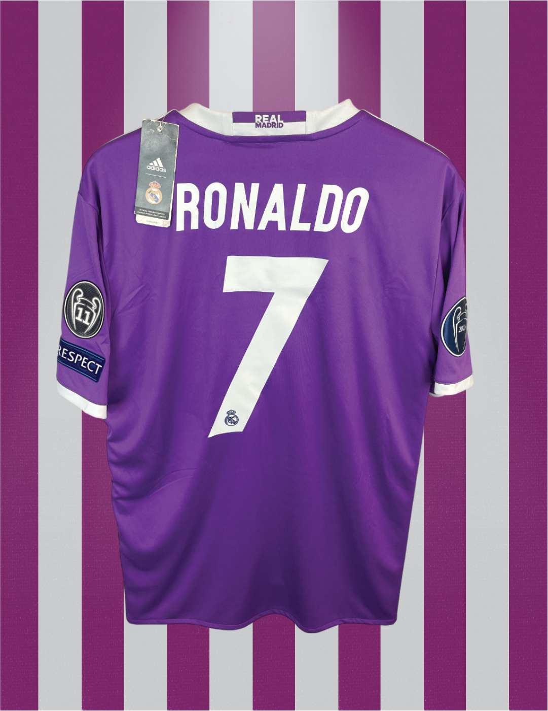 Cristiano Ronaldo Real Madrid 16/17 udebanetrøje FINALETRYK - L