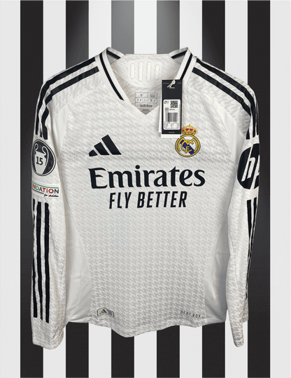Jude Bellingham Real Madrid 24/25 Authentic SIGNERET langærmet hjemmebanetrøje - S