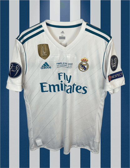 Cristiano Ronaldo Real Madrid 17/18 hjemmebanetrøje FINALETRYK - M