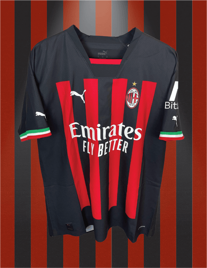 Simon Kjær AC Milan 22/23 SIGNERET hjemmebanetrøje - XL