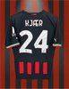 Simon Kjær AC Milan 22/23 SIGNERET hjemmebanetrøje - XL