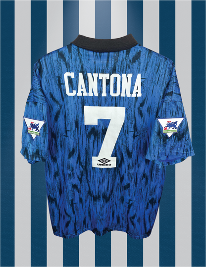 Eric Cantona Manchester United 92/93 udebanetrøje - XL