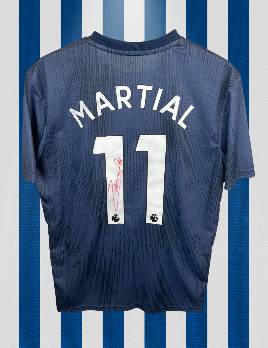 Martial Manchester United 18/19 SIGNERET 3 trøje - L