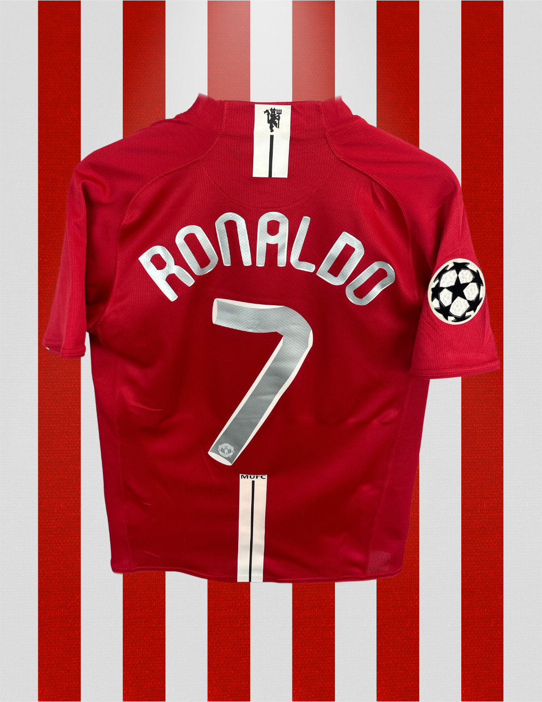Cristiano Ronaldo Manchester United 07/08 hjemmebanetrøje FINALETRYK - S