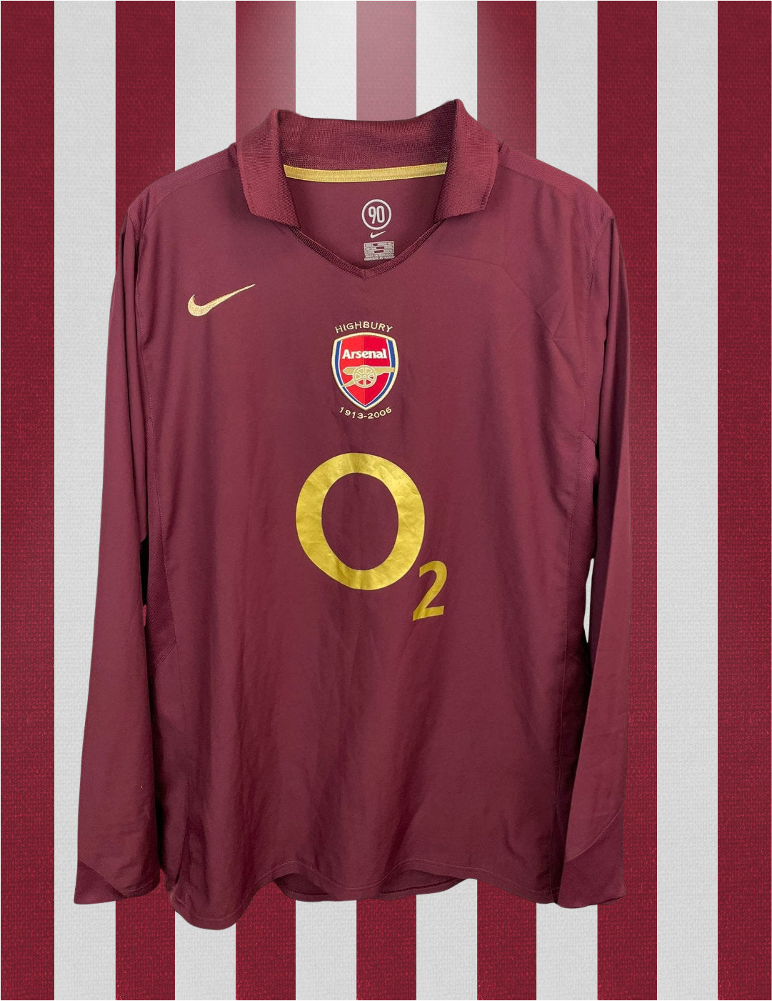 Nicklas Bendtner Arsenal 05/06 langærmet hjemmebanetrøje - L