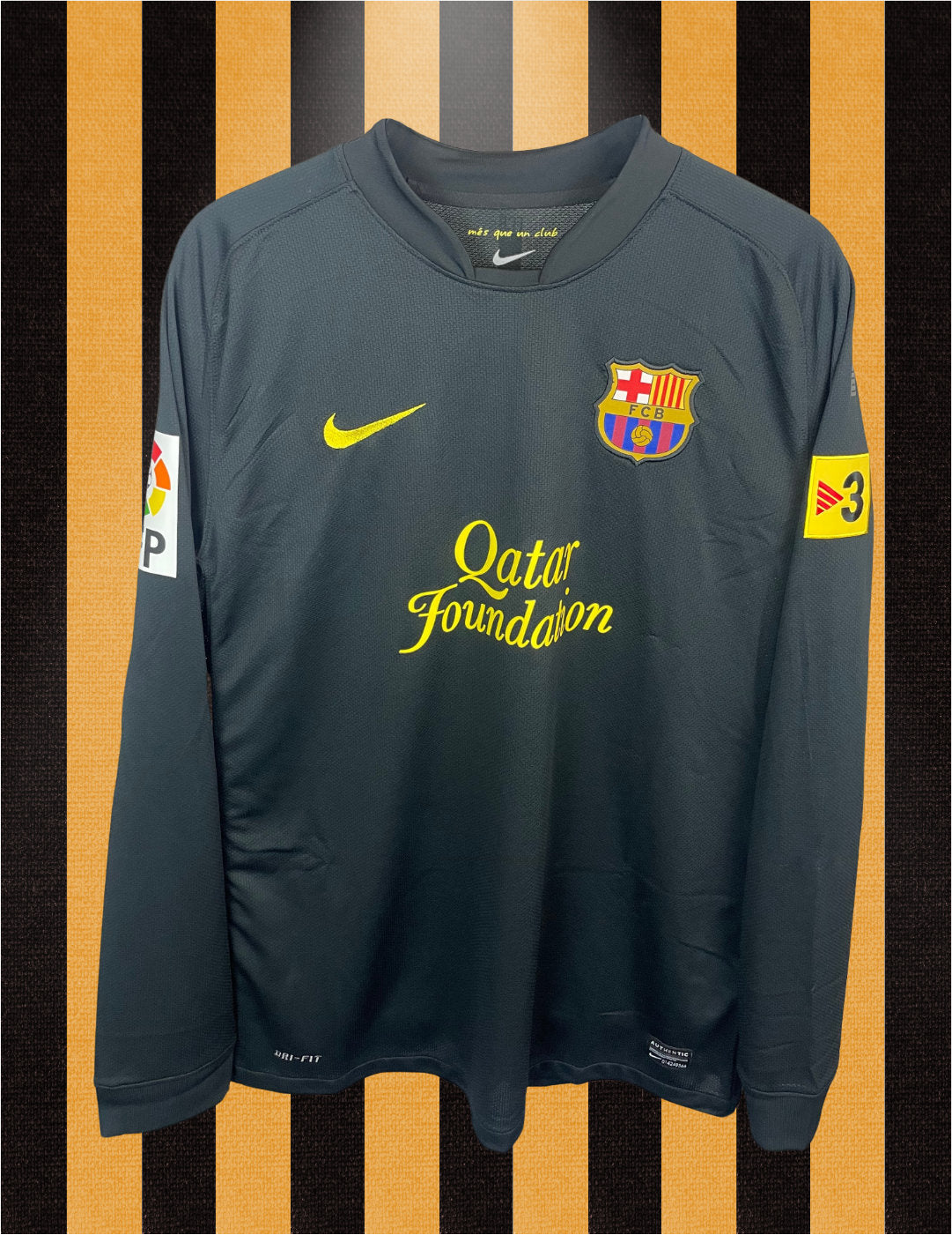 Lionel Messi Barcelona 11/12 Matchissue SIGNERET udebanetrøje - L