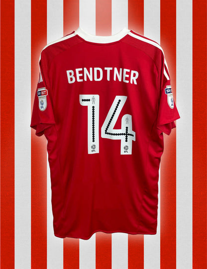 Nicklas Bendtner Nottingham Forest 16/17 hjemmebanetrøje MATCHWORN vs Wednesday - XL