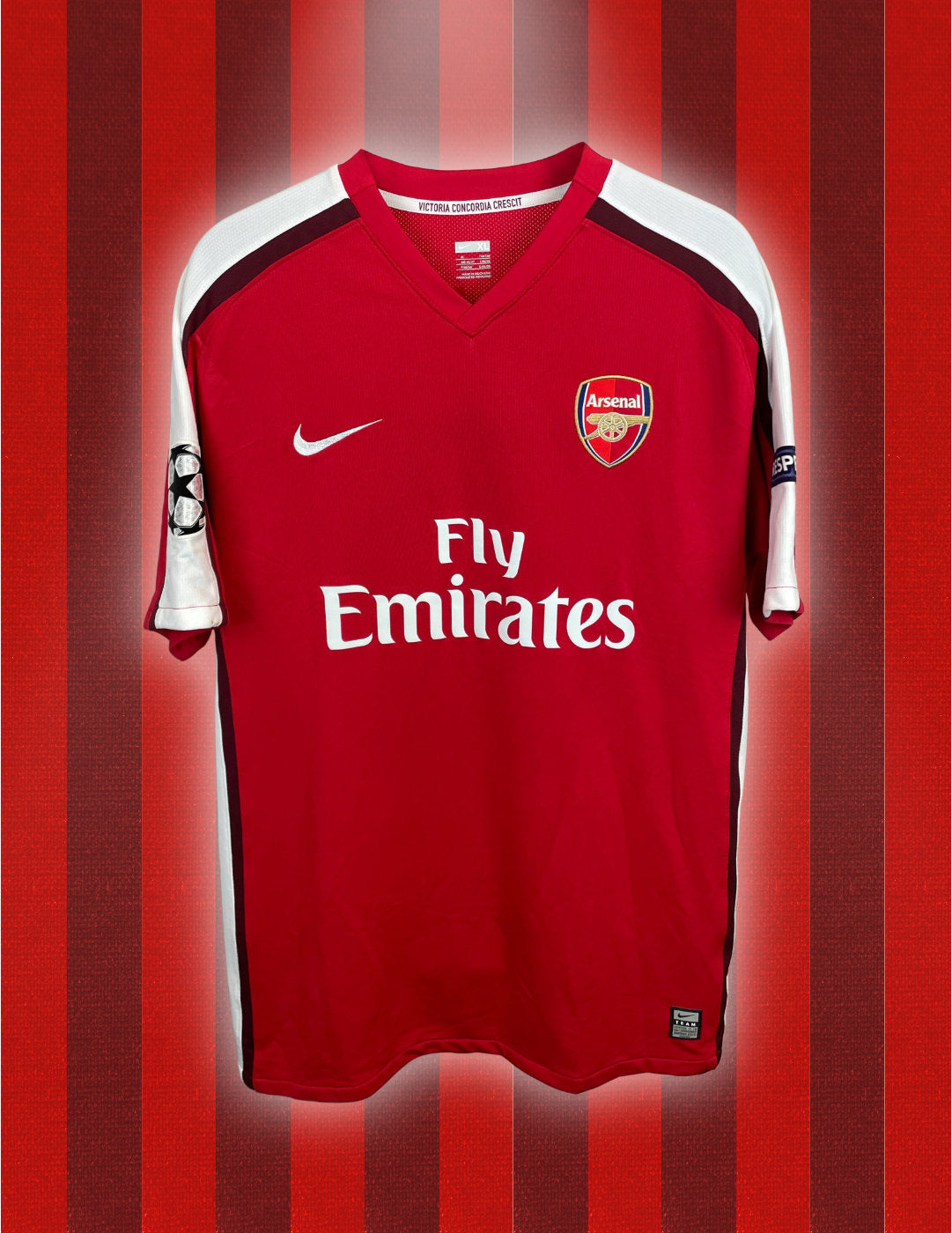 Nicklas Bendtner Arsenal 09/10 MATCHWORN vs Celtic 2009 3-1 COA medfølger - XL