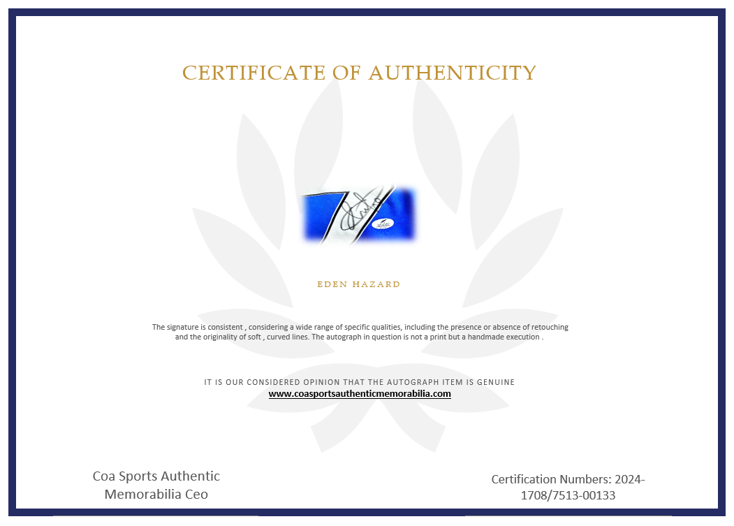 Eden Hazard Chelsea 12/13 SIGNERET hjemmebanetrøje - S