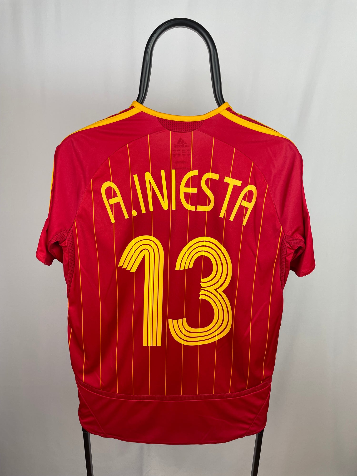 Andres Iniesta Spanien 06/08 hjemmebanetrøje  - S