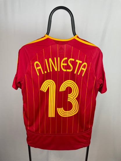 Andres Iniesta Spanien 06/08 hjemmebanetrøje  - S