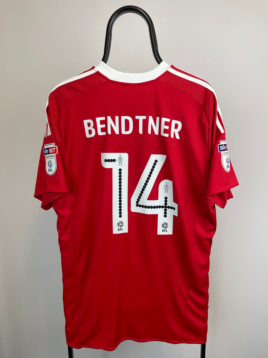 Nicklas Bendtner Nottingham Forest 16/17 hjemmebanetrøje MATCHWORN vs Wednesday - XL