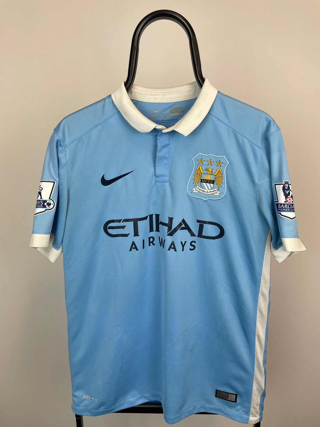 Sergio Kun Agüero Manchester City 15/16 hjemmebanetrøje - M