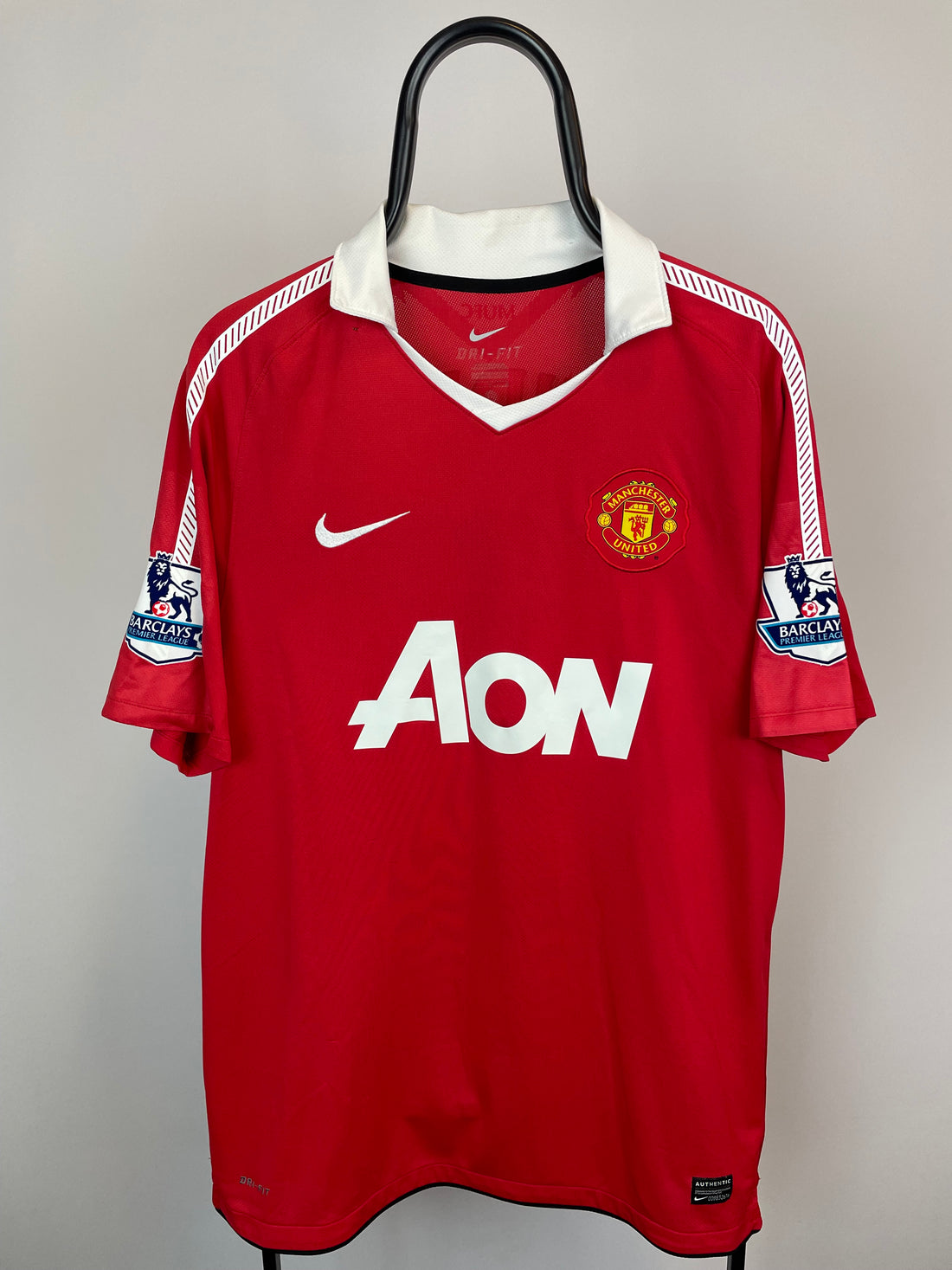 Nemanja Vidic Manchester United 10/11 hjemmebanetrøje - L