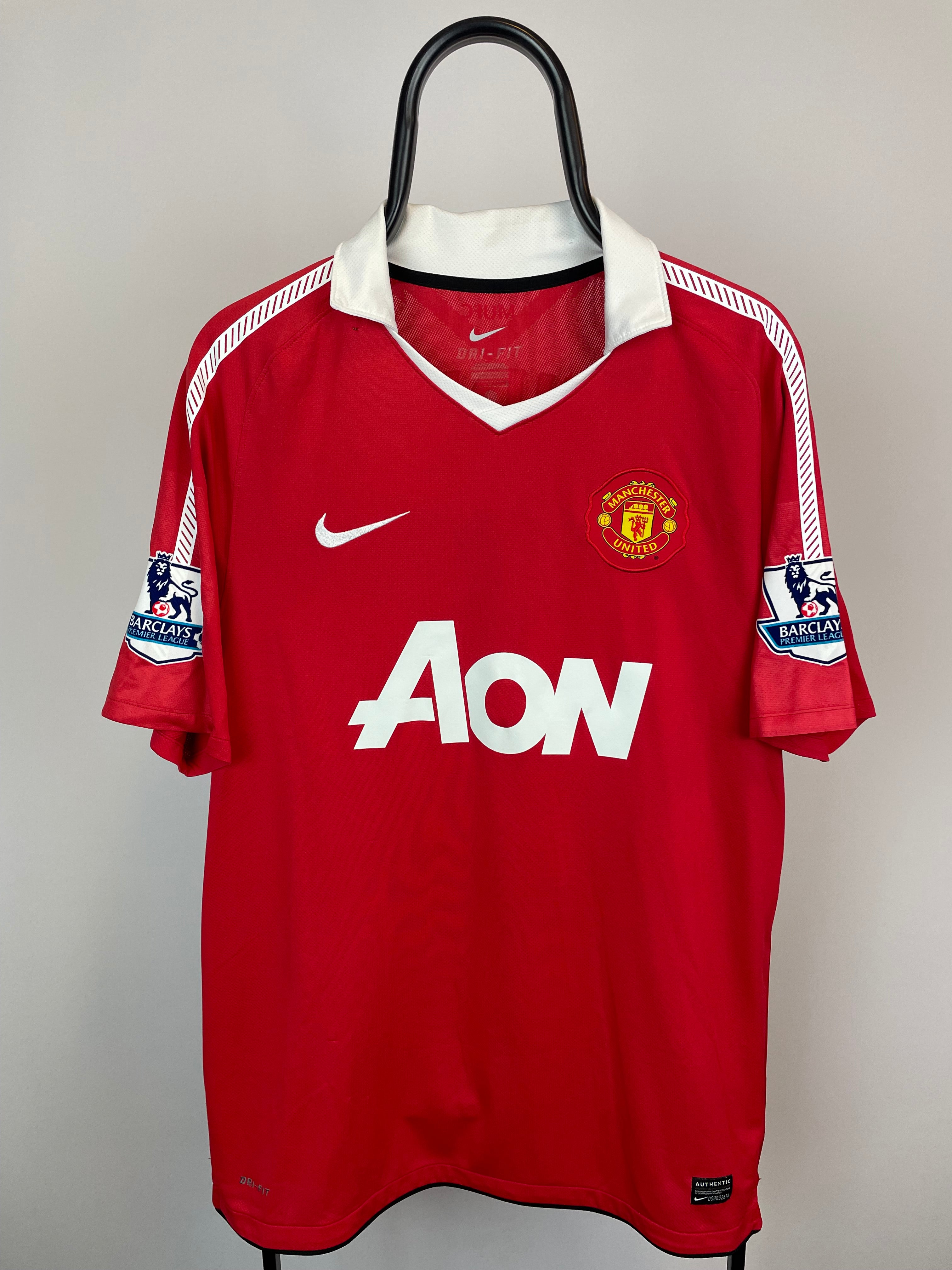 Nemanja Vidic Manchester United 10/11 hjemmebanetrøje - L